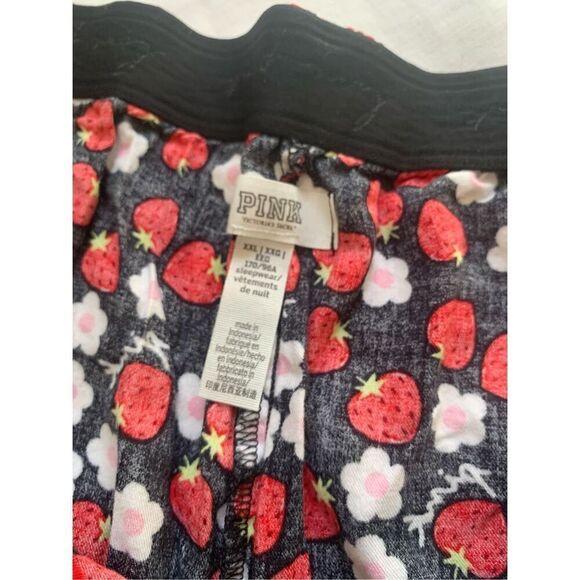 Victoria's Secret Pink Pajama Shorts Womens XXL Red Floral Loungwear - Picture 5 of 7